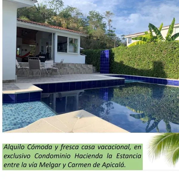 Casa con piscina privada Vía melgar Carmen de Apicalá, hotell sihtkohas Melgar