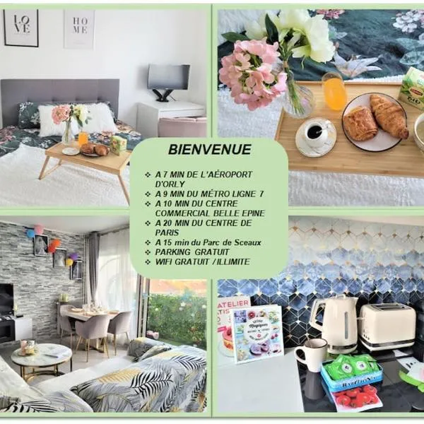 Magnifique appartement 10 min de Paris - Parking privée Gratuit, ξενοδοχείο σε Chevilly-Larue