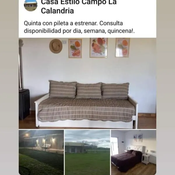 Quinta estilo campo La Calandria, hotel in Saladillo