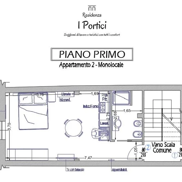 RESIDENZA I PORTICI, hotel sa Castelleone