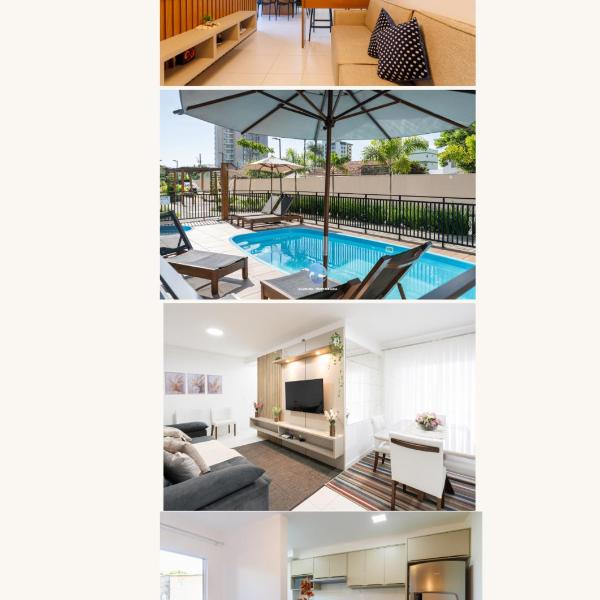 Apartamentos a150 M DA PRAIA com SACADA, WI-FI, PISCINA, PORTARIA 24h, PLAYGROUND e vaga de GARAGEM