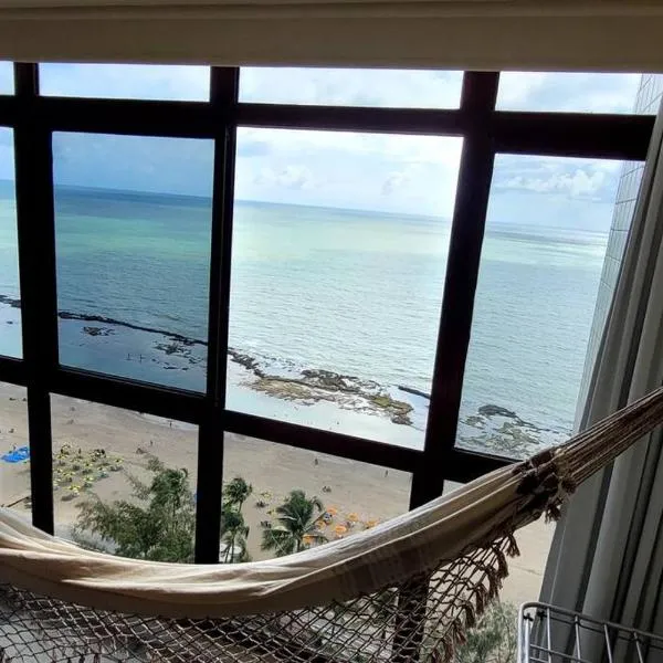 Flat Refugio! Vista deslumbrante! Frente-mar