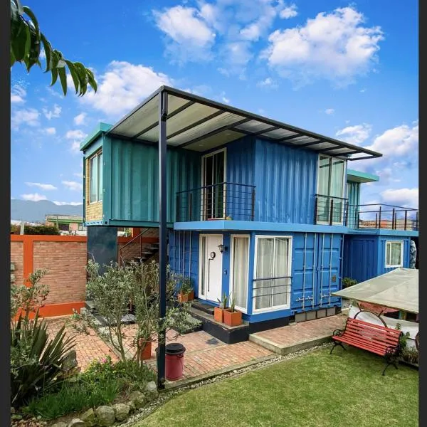 Container convertido en acogedor apartamento, hotel v destinaci Cajicá