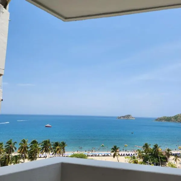 Apartamento en el Rodadero con vista al mar, edificio Macondo – hotel w mieście Rodadero