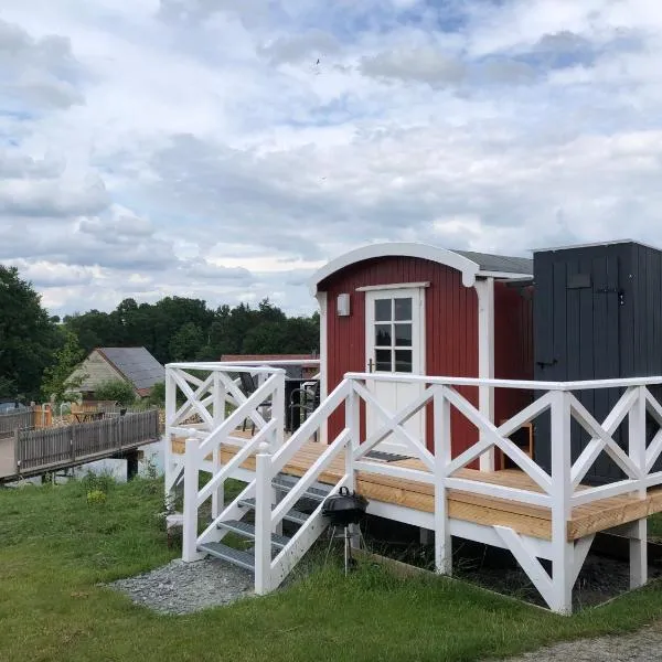 Schäferwagen im Auszeithof Niederfrohna, hotel i Niederfrohna