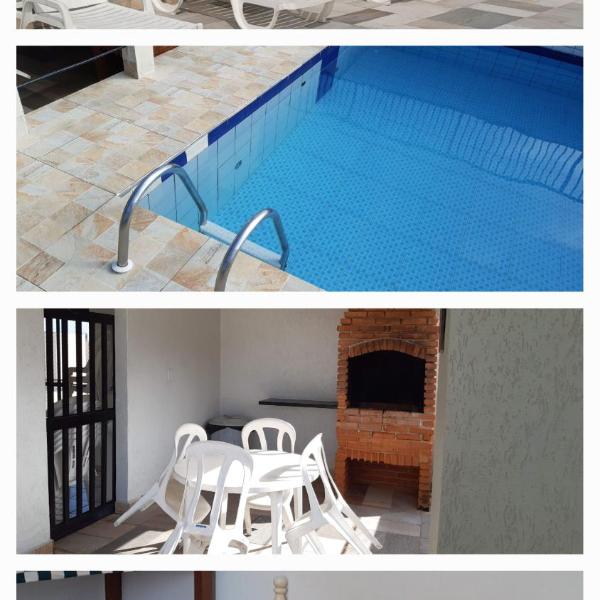 500M DA PRAIA DA ENSEADA, Prédio cm Piscina, 1Garagem, WI-FI 300 Mbps, Centro de Guarujá, próximo à Praia e Comércio, horários check-in e check-out flexíveis, churrasqueira,