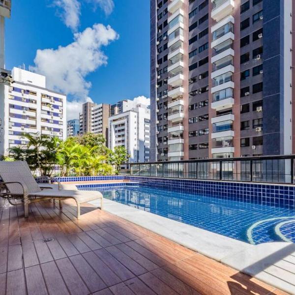 Apt completo com Climatização e garagem privativa - na Pituba l piscina em manutenção l