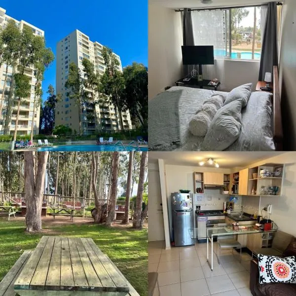 Acogedor Dpto Algarrobo Norte Home Office Wifi Piscinas Hidromasaje, hotel v destinaci Yeco