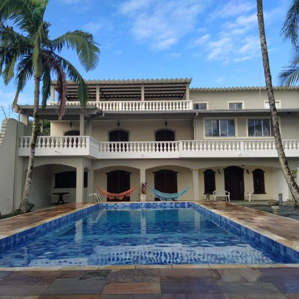 Carnaval a partir 5 diárias - 15 pessoas- Linda Casa de praia com Super piscina 12x5 Novinha com 3 níveis, Wi-Fi, Tv led,jardim , churrasqueira completa