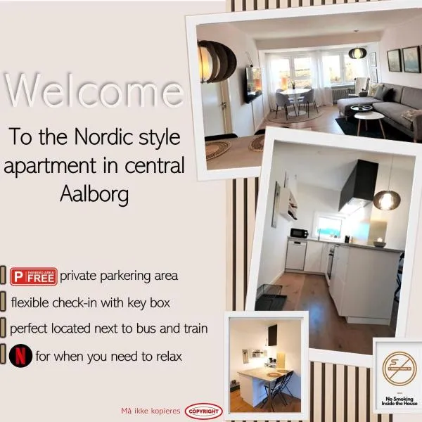 Nordic style apartment in central Aalborg, hotel em Aalborg