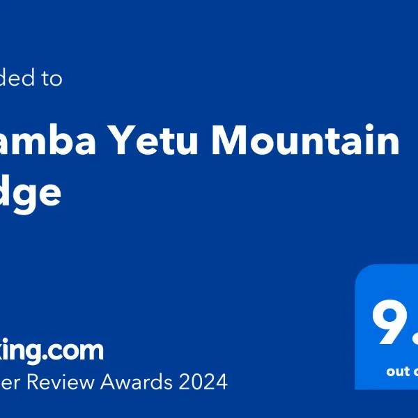 Shamba Yetu Mountain Lodge, hotel en Maanhaarrand