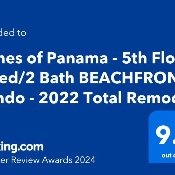 5-STAR BEACHFRONT D505 - Total Remodel - Nov & Dec Snowbirds Welcome!, hotel i Panama City Beach