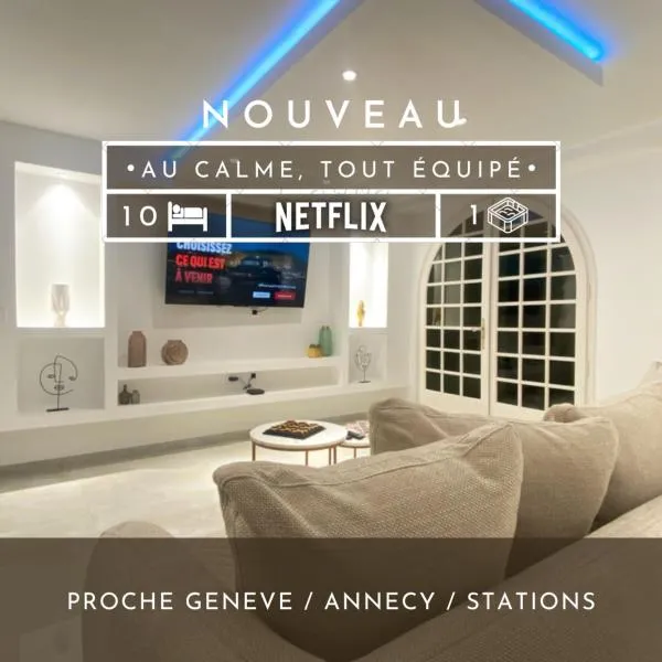 Appartement spacieux et lumineux - 10 personnes - entre lacs et montagnes, hotel v destinaci Fillinges