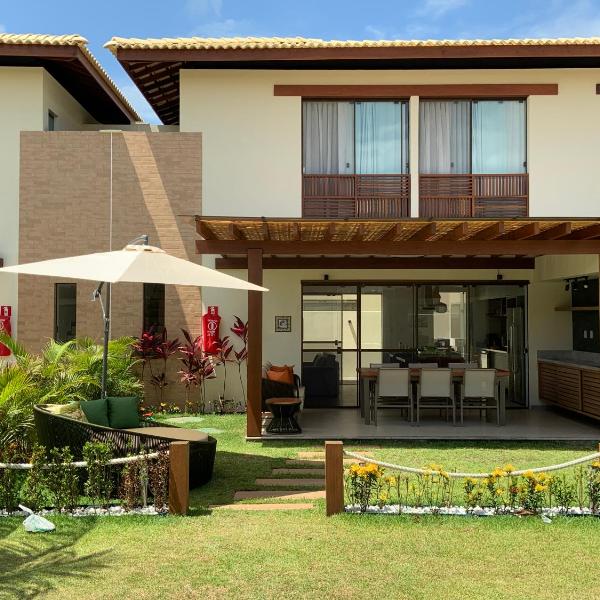 Casa com vista para o mar praia de Imbassai 3 quartos todos com suite e ar condicionado, 6 pessoas