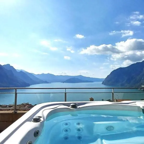 La casa sulla collina vista lago, hotel in Riva di Solto