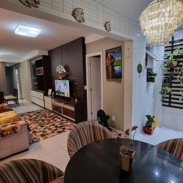 Apartamento FRENTE PARA 0 MAR - PÉ NA AREIA - 3 SUITES COM AR CONDICIONADO, 2- VAGAS PARA CARROS MÉDIOS OU PICK UP E CARRO PEQUENO - FINAMENTE DECORADO - PRAIA DO MORRO-INTERNET -WI-FI -TV COM SERVIÇOS DE DISNEY PARAMOUNT-MAX-ROUPA DE CAMA 2 X CASAIS - Foto 5