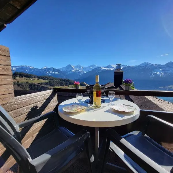Chalet Lilo 2 Zimmer top mountain view, hótel í Beatenberg