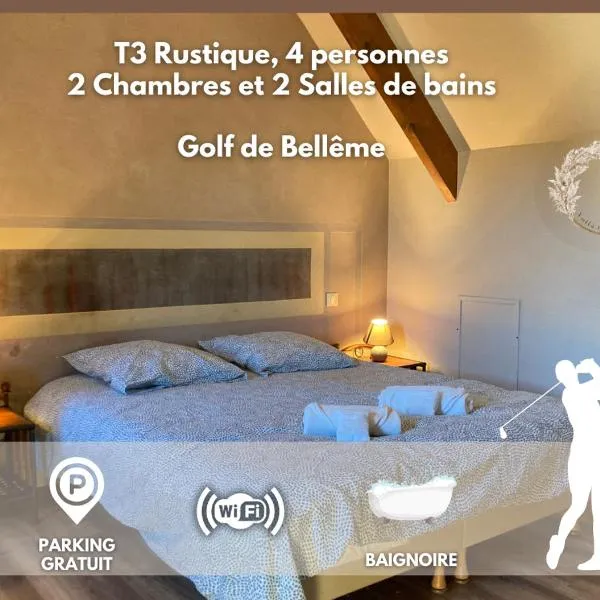 La longère T3 - Au Golf de Bellême - Parking - Wifi - 4 Pers, hotel in Bellou-le-Trichard
