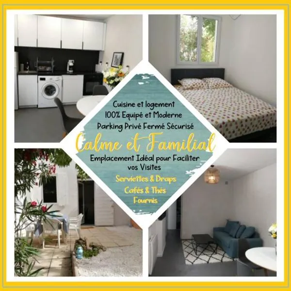 Villa au Calme avec Extérieur et parking gratuit aux portes d'Aix et Marseille Emplacement idéal, hotell Marseilles