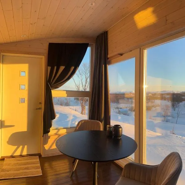 Nyt sauna under nordlyset, kort avstand fra Varangerbotn, hotel Nesseby városában