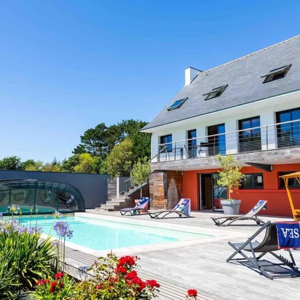 Villa KalonBreizh, Piscine privée chauffée & Sauna, hotel en Plouhinec