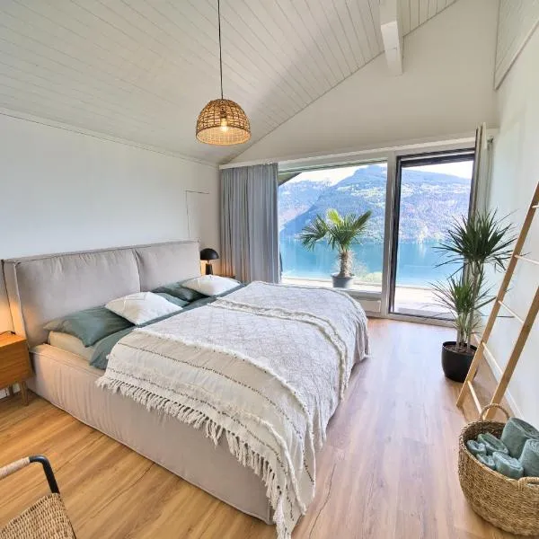 Dreamview Retreat - Breathtaking Lake Views, hotell i Krattigen