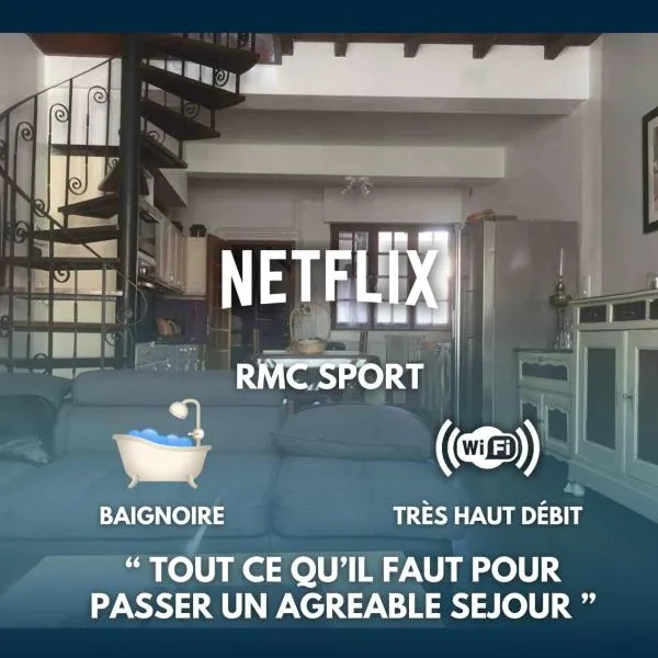 Logements Un Coin de Bigorre - La Pyrénéenne - 130m2 - Canal plus, Netflix, Rmc Sport - Wifi fibre - Village campagne, hotel di Clarac