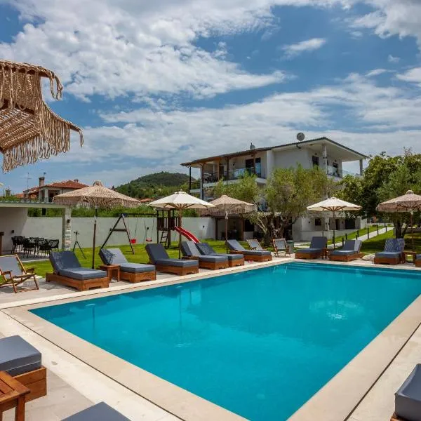 Olia seaside residence 120m from the beach, hotel v destinaci Pefkochori