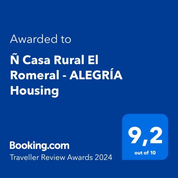 "Ñ" Casa Rural El Romeral - ALEGRÍA Housing, khách sạn ở Arcos de la Frontera