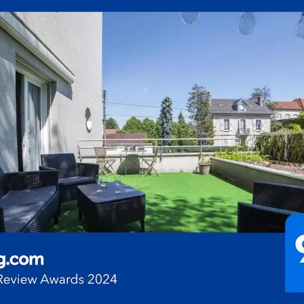 L'île d'Olive, appartement entier 2 à 4 personnes terrasse 25 m2 Besançon, proche CV, Micropolis et CHU, hotel i Besançon