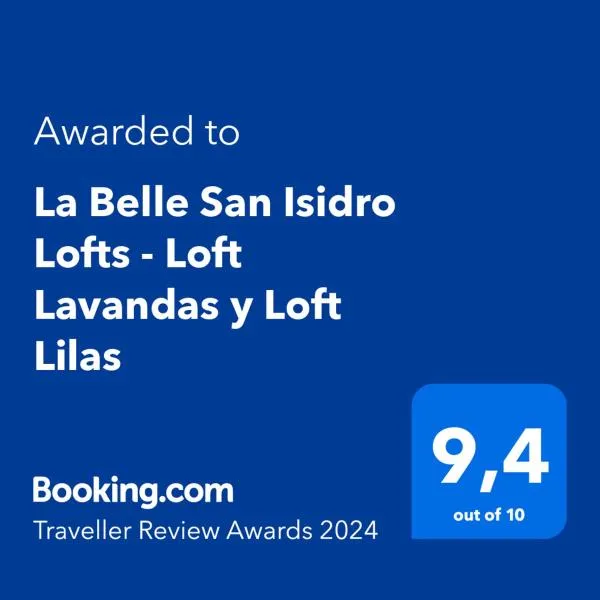 Viesnīca La Belle San Isidro Lofts - Loft Lavandas y Loft Lilas pilsētā Sanisidro