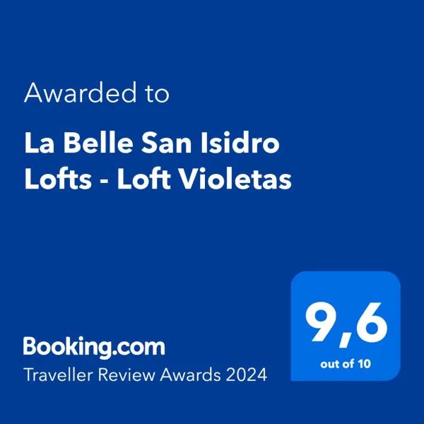 La Belle San Isidro Lofts - Loft Violetas, hotel u gradu San Isidro