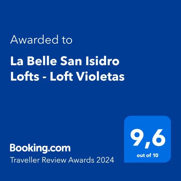 La Belle San Isidro Lofts - Loft Violetas, hotel a San Isidro