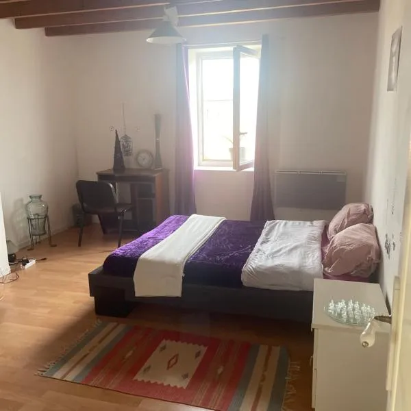 chambre violette coté aéroport calme charmante, hotel v destinaci Pusignan