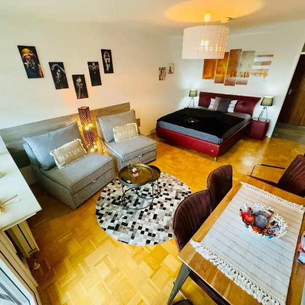 에틀링엔에 위치한 호텔 Sunset View Apartment with Logia