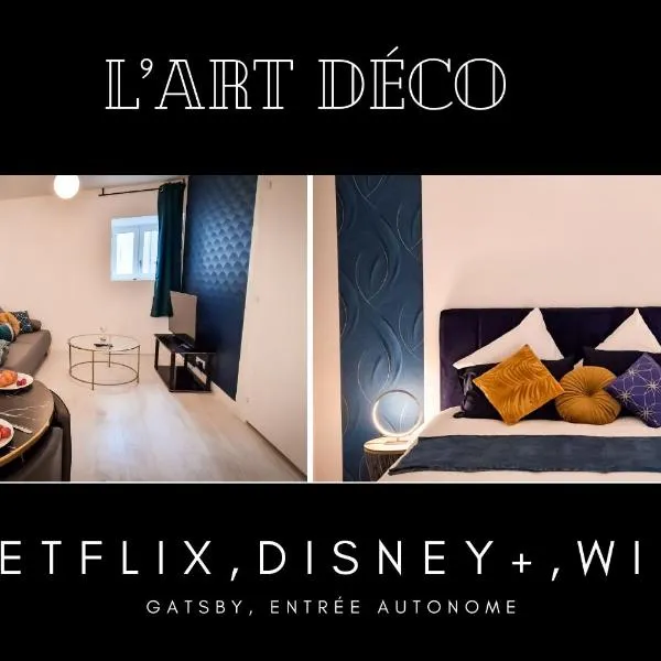 L'Art Déco 3 étoiles Wifi, Netflix, Disney, Coeur de Bastide, hotel a Villefranche-de-Rouergue