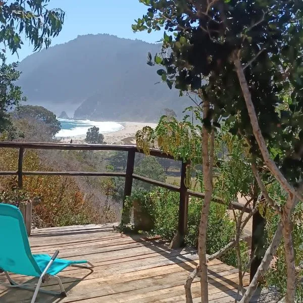 카사블랑카에 위치한 호텔 Cabaña con Vista al mar Playa grande Quintay