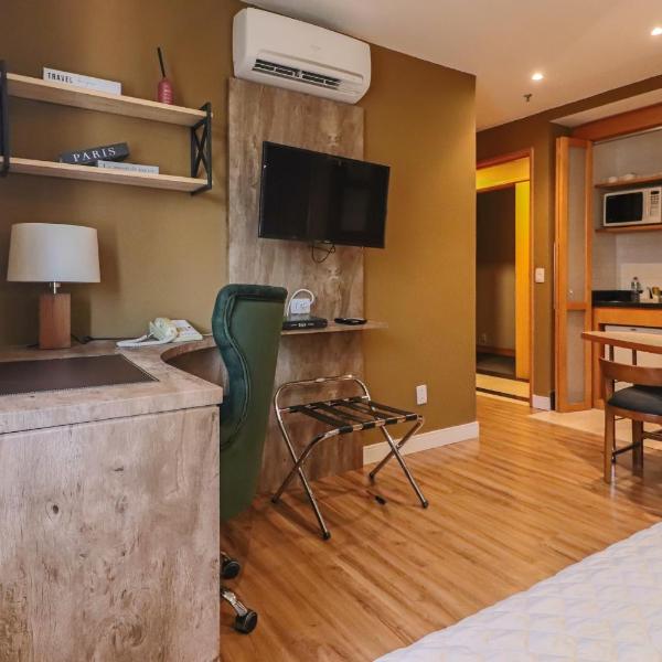 1707 Flat com duas suites dentro de Hotel no Itaim Bibi! - Foto 5