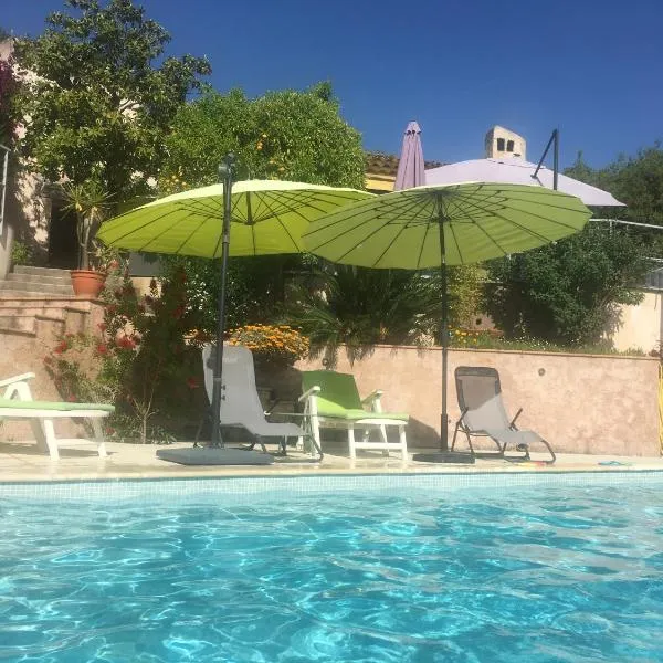 Studio chez Charles et Marie, indépendant de la maison, accès piscine, très calme, – hotel w mieście Roquefort-les-Pins