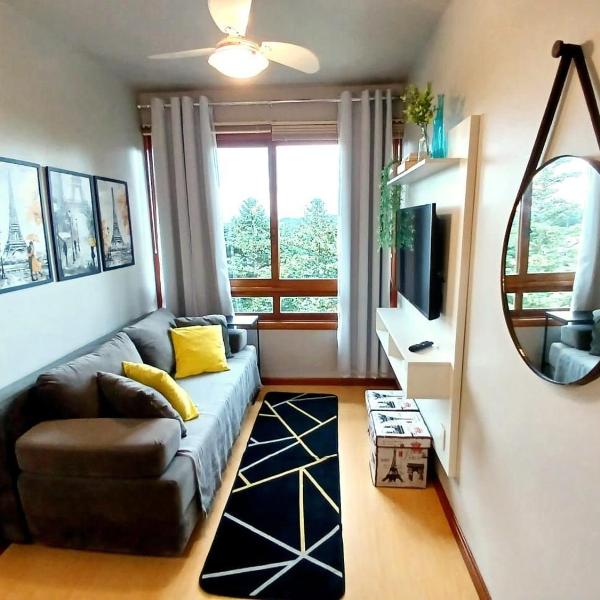 Siga Gramado - Apto faça tudo a pé! Vista! Tv smart! Ar Cond!