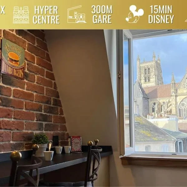 Le Meaux Sacré Vue Cathédrale Hyper Centre Gare Disney, hotel in Meaux