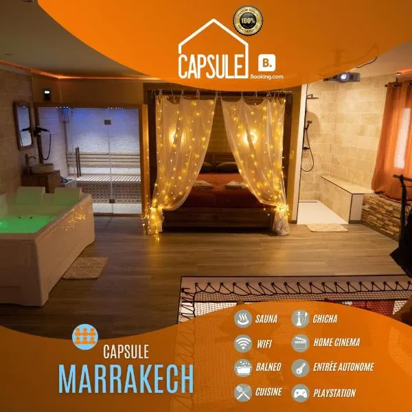 Capsule Marrakech I Chicha I Sauna I Balnéo I Console PS5 I Cinéma, hotel em Saint-Martin-sur-Écaillon