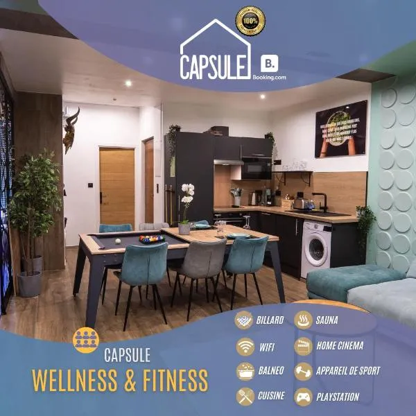 Capsule Wellness - sauna - balneo - machine de sport privatif - PS5 - 2 chambres, hotel in Valenciennes