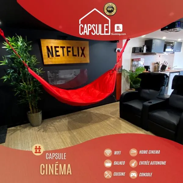 Capsule Cinéma - Balneo home cinema playstation 5, hotel in Quiévrechain