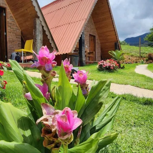 Chalés Flor do Caparaó em Patrimonio da Penha, hotel in Ibitirama