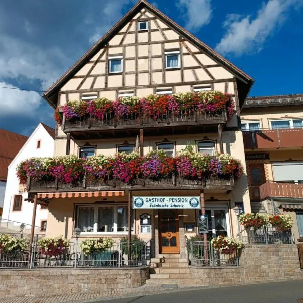 Gasthof-Pension Fränkische Schweiz Obertrubach, hotel v destinaci Obertrubach