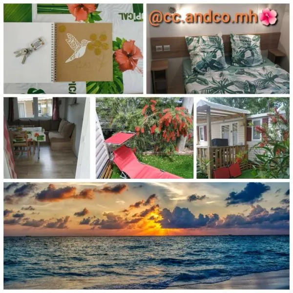 Super Mobile-Home Hibiscus climatisé Top confort Camping Fun 4*, hotell sihtkohas Valras-Plage