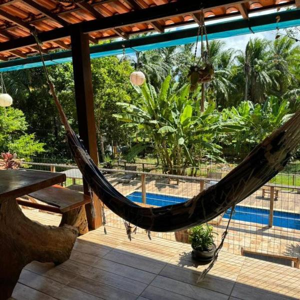 Casa Amadou com grande piscina em Boipeba
