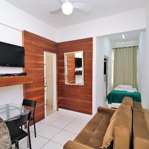 Sala e quarto silencioso para 4 pessoas