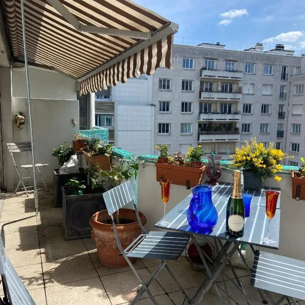 Studio terrasse Paris Auteuil Roland Garros